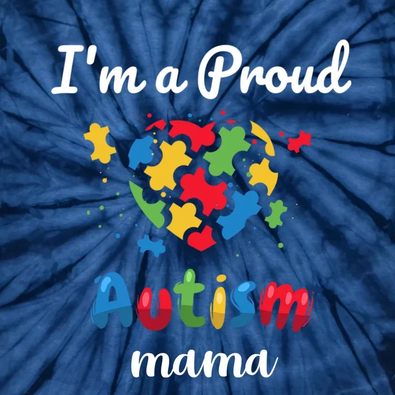 Proud Autism Mom Awareness Love Puzzle Gift Tie-Dye T-Shirt