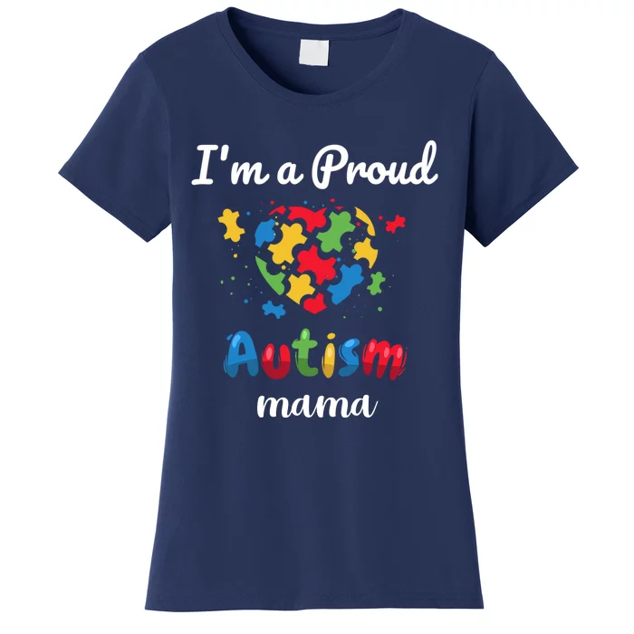 Proud Autism Mom Awareness Love Puzzle Gift Women's T-Shirt