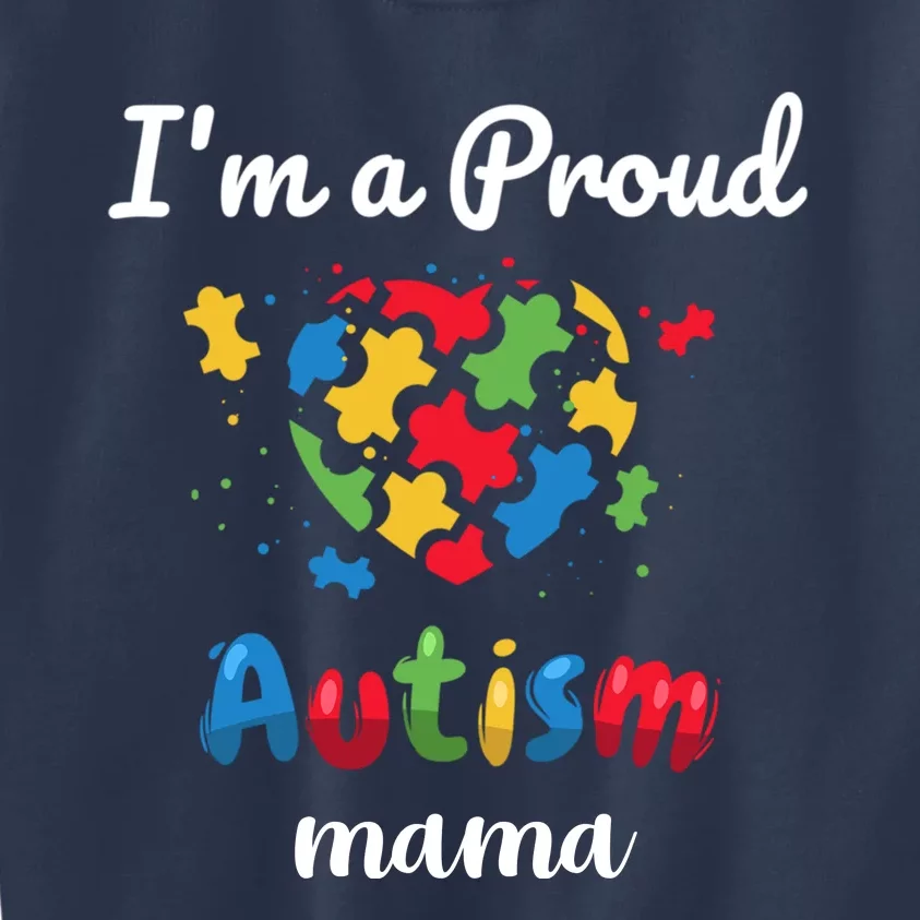 Proud Autism Mom Awareness Love Puzzle Gift Kids Sweatshirt