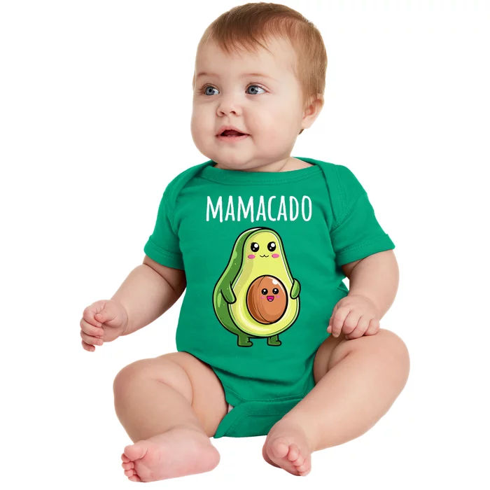 Pregnancy Announcement Mom Funny Mamacado Baby Bodysuit