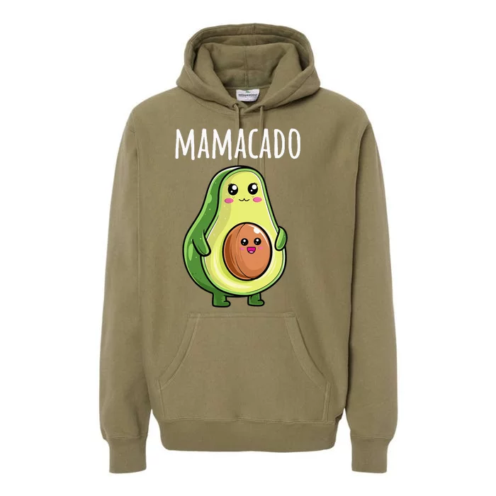 Pregnancy Announcement Mom Funny Mamacado Premium Hoodie