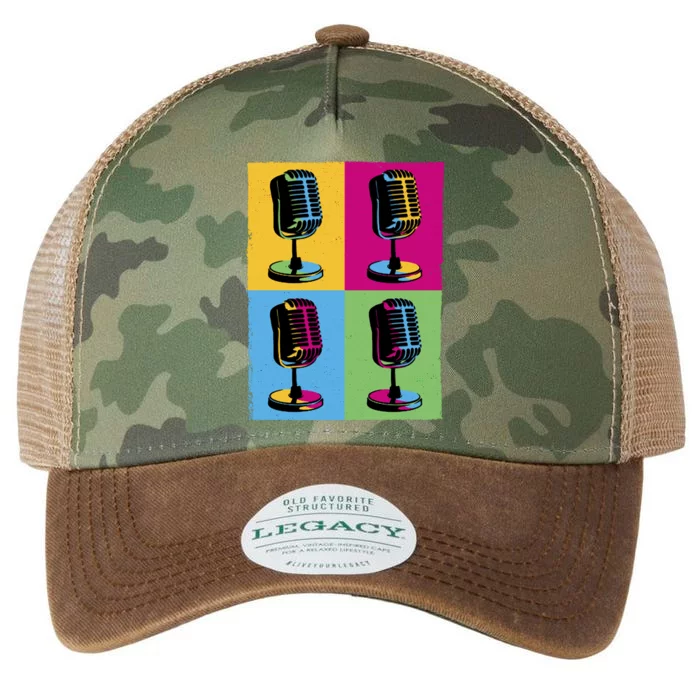 Pop Art Microphone Music Legacy Tie Dye Trucker Hat