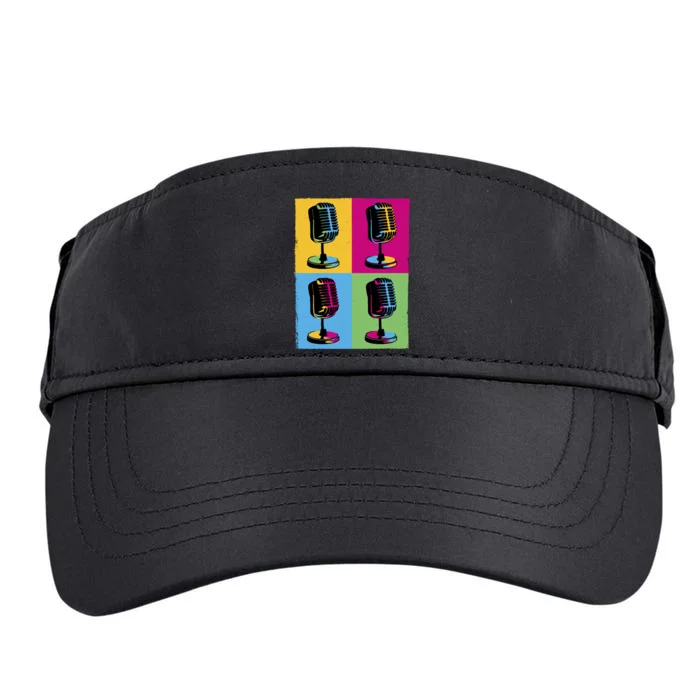 Pop Art Microphone Music Adult Drive Performance Visor