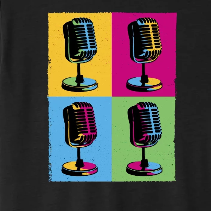 Pop Art Microphone Music ChromaSoft Performance T-Shirt