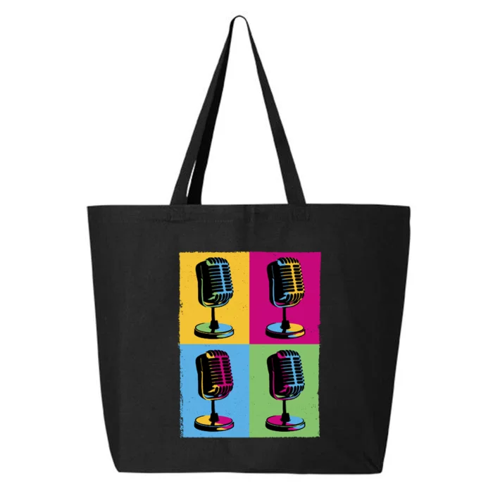 Pop Art Microphone Music 25L Jumbo Tote