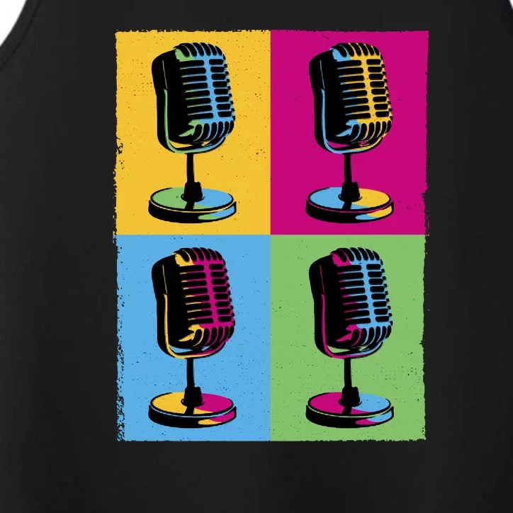 Pop Art Microphone Music Performance Tank