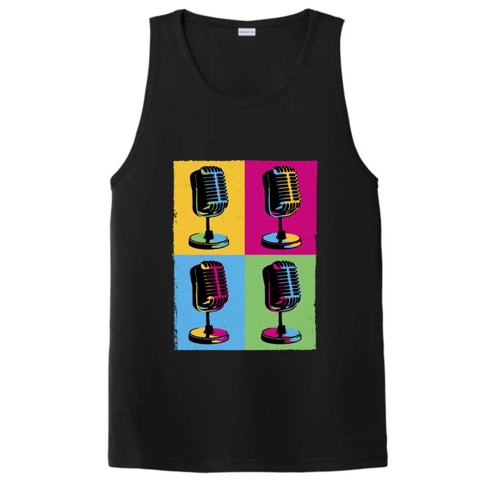 Pop Art Microphone Music Performance Tank