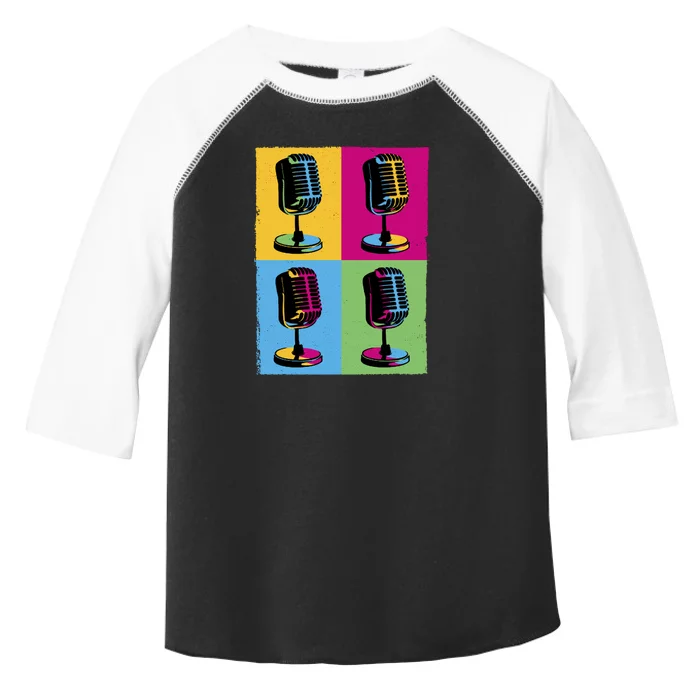 Pop Art Microphone Music Toddler Fine Jersey T-Shirt