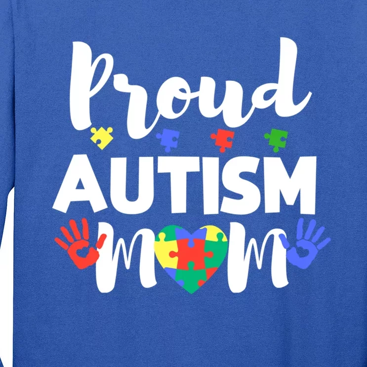 Proud Autism Mom Awareness Love Great Gift Puzzle Gift Long Sleeve Shirt