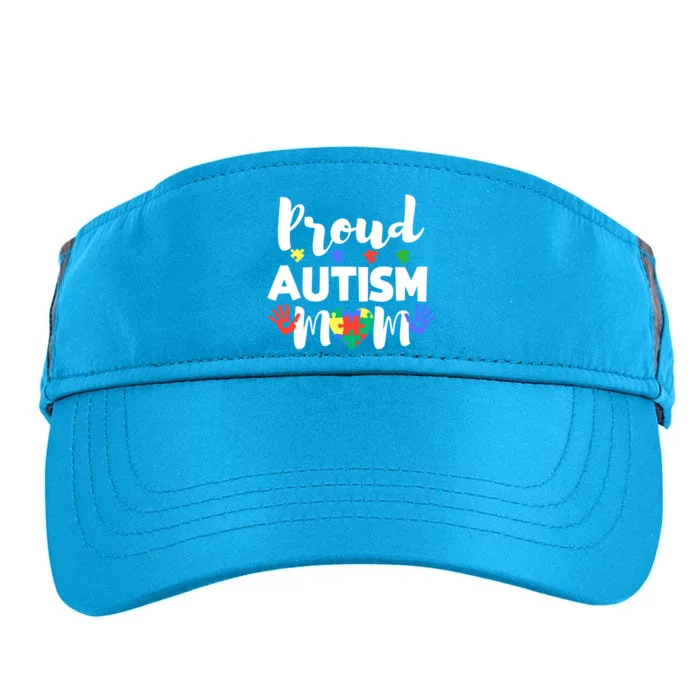 Proud Autism Mom Awareness Love Great Gift Puzzle Gift Adult Drive Performance Visor