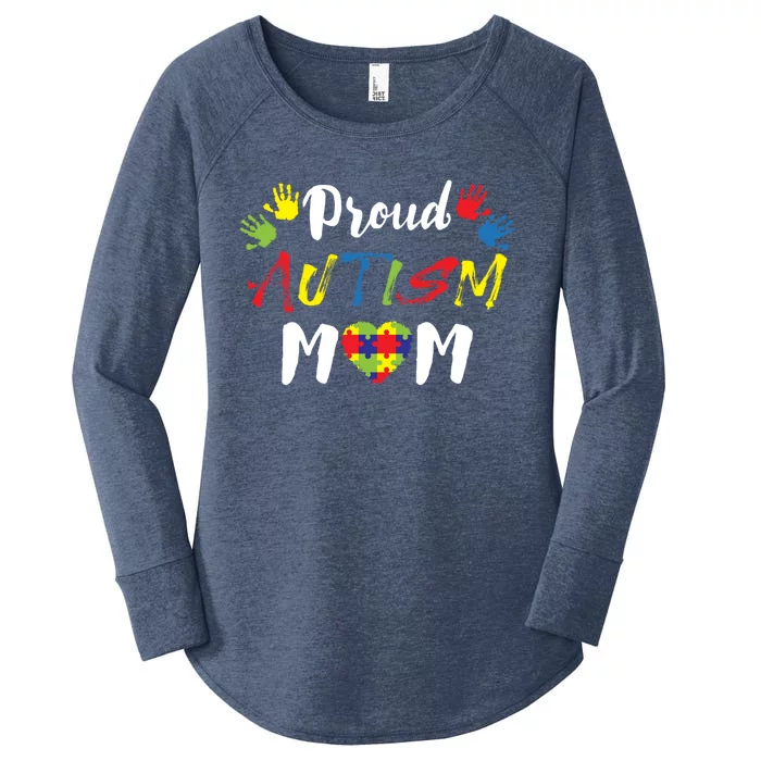 Proud Autism Mom Gift Women's Perfect Tri Tunic Long Sleeve Shirt