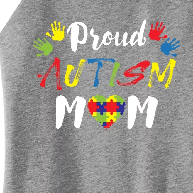 Proud Autism Mom Gift Women’s Perfect Tri Rocker Tank