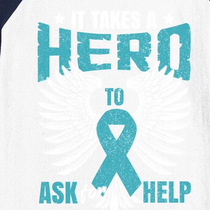 Ptsd Awareness Month Teal Ribbon Ptsd Gift Baseball Sleeve Shirt