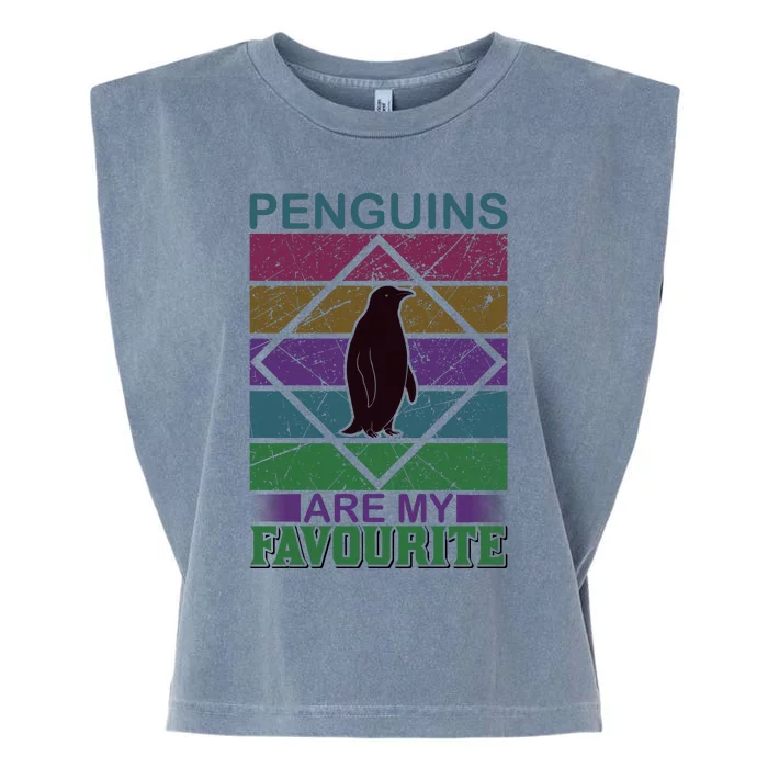 Penguins Are My Favorite Garment-Dyed Women's Muscle Tee