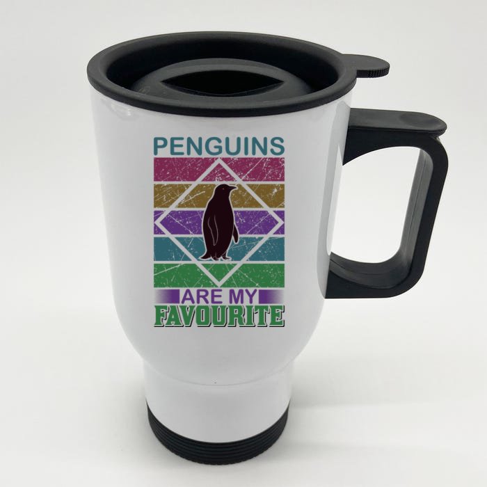 Penguins Are My Favorite Front & Back Stainless Steel Travel Mug