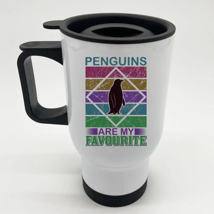 Penguins Are My Favorite Front & Back Stainless Steel Travel Mug