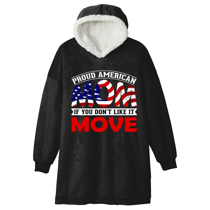 Proud American Mom Hooded Wearable Blanket