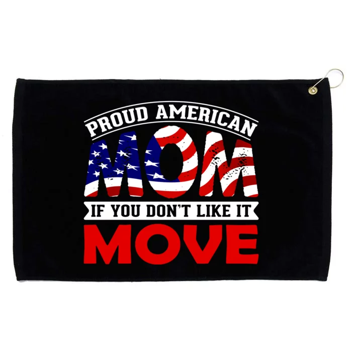 Proud American Mom Grommeted Golf Towel