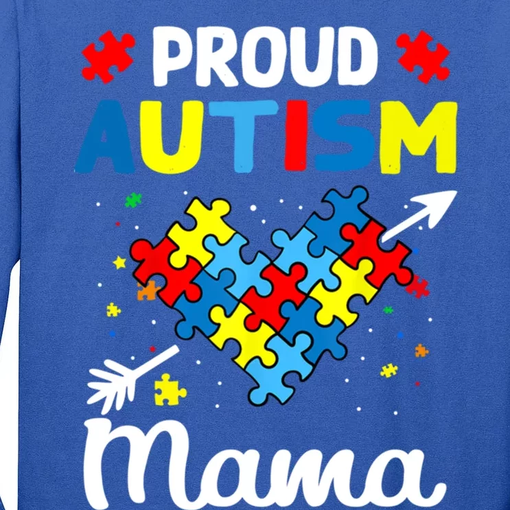 Proud Autism Mama Love Support Accept Heart Gift Tall Long Sleeve T-Shirt