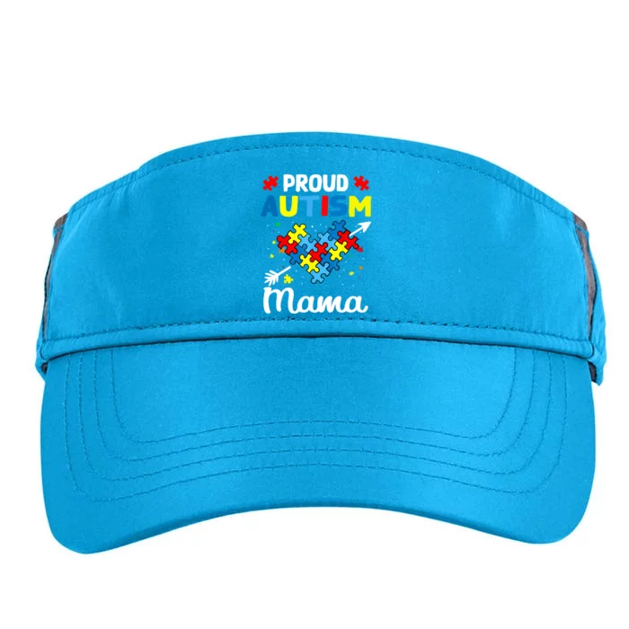 Proud Autism Mama Love Support Accept Heart Gift Adult Drive Performance Visor