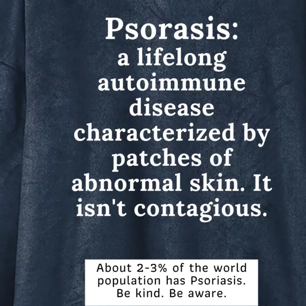 Psoriasis Awareness Month Funny Gift Hooded Wearable Blanket