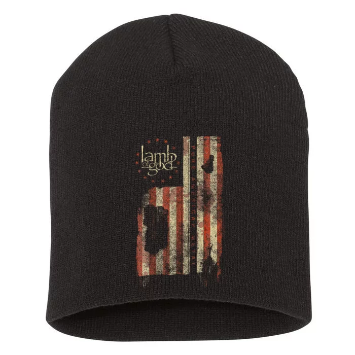 Pure American Metal Flag Short Acrylic Beanie