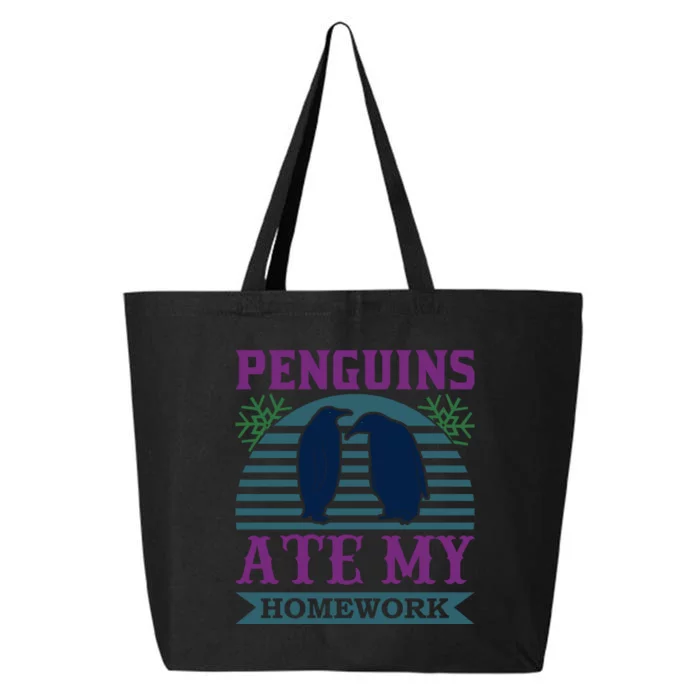 Penguins Ate My Homework 25L Jumbo Tote