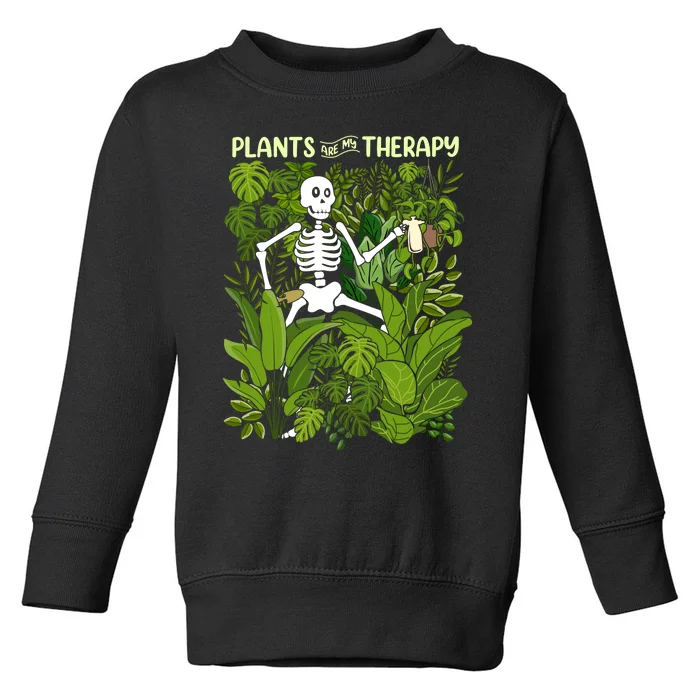 Plants Are My Therapy Toddler Sweatshirt