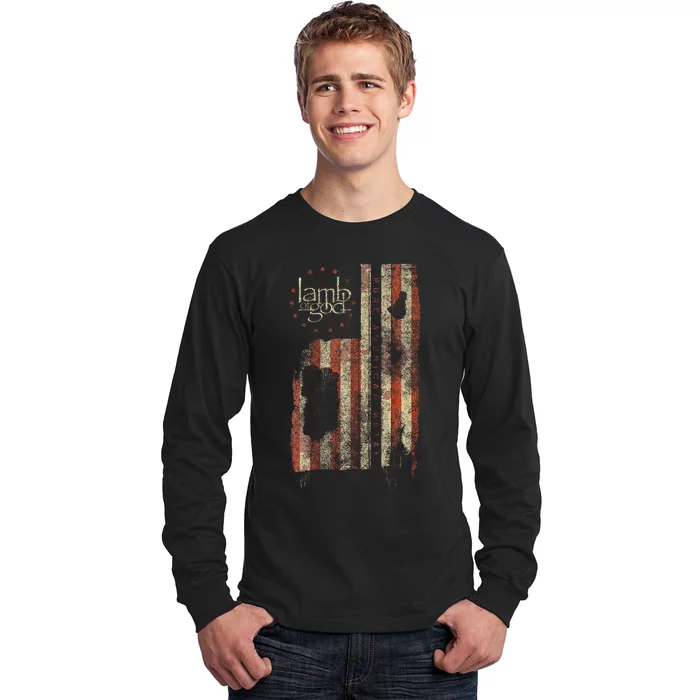 Pure American Metal Flag Long Sleeve Shirt