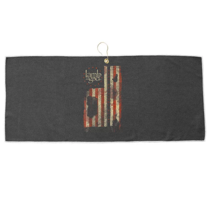 Pure American Metal Flag Large Microfiber Waffle Golf Towel