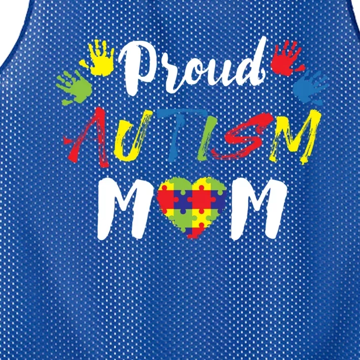 Proud Autism Mom Gift Mesh Reversible Basketball Jersey Tank