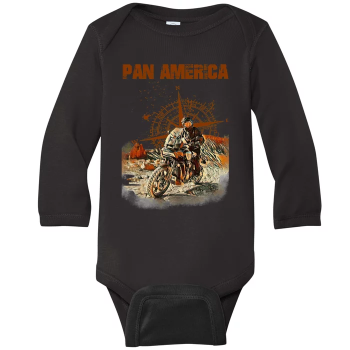 Pan America Motorcycle Big Trail 2022 Baby Long Sleeve Bodysuit