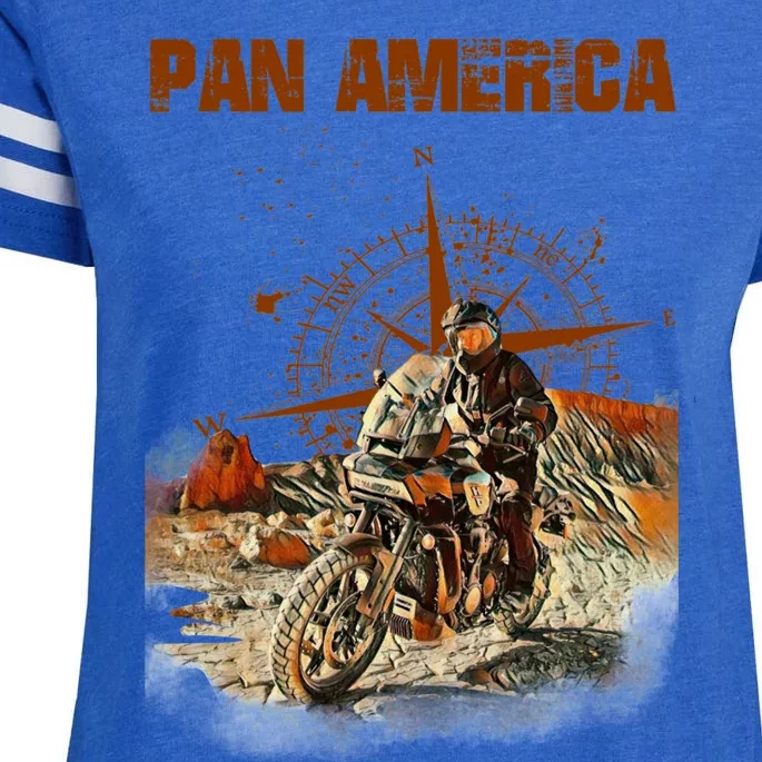 Pan America Motorcycle Big Trail 2022 Enza Ladies Jersey Football T-Shirt