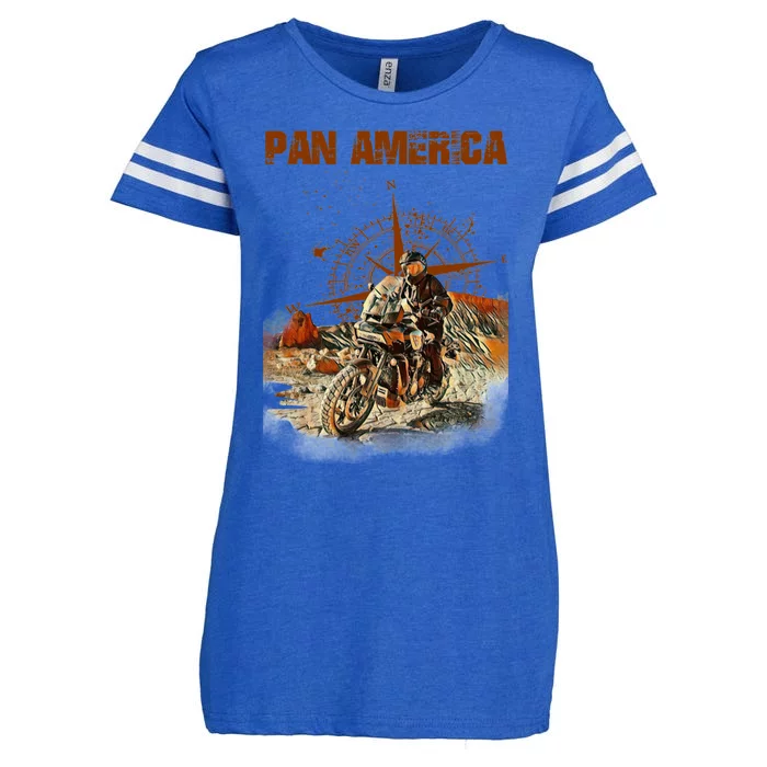 Pan America Motorcycle Big Trail 2022 Enza Ladies Jersey Football T-Shirt