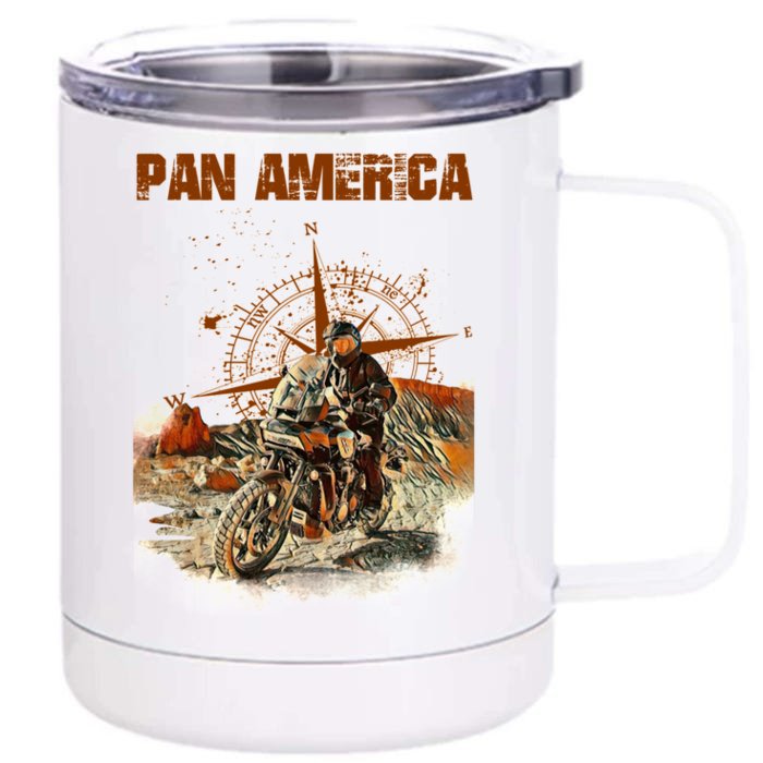 Pan America Motorcycle Big Trail 2022 Front & Back 12oz Stainless Steel Tumbler Cup