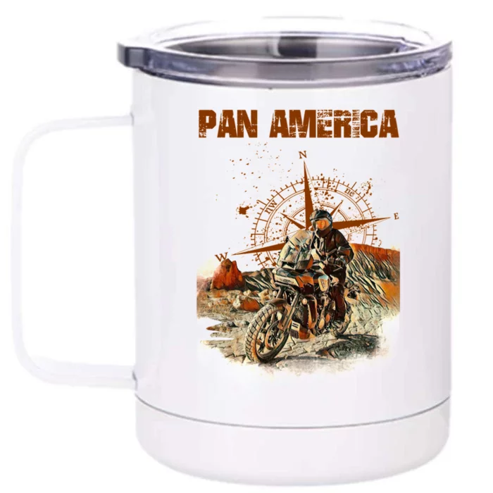 Pan America Motorcycle Big Trail 2022 Front & Back 12oz Stainless Steel Tumbler Cup