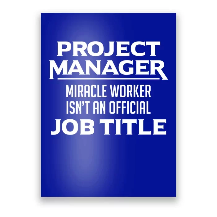 Project Ager Miracle Worker Isn't An Offical Job Title Gift Poster