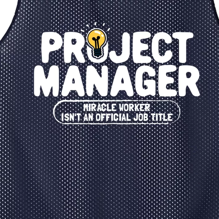 Project Ager Miracle Worker Isn't An Job Title Gift Mesh Reversible Basketball Jersey Tank