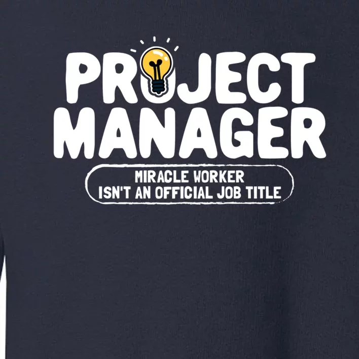 Project Ager Miracle Worker Isn't An Job Title Gift Toddler Sweatshirt