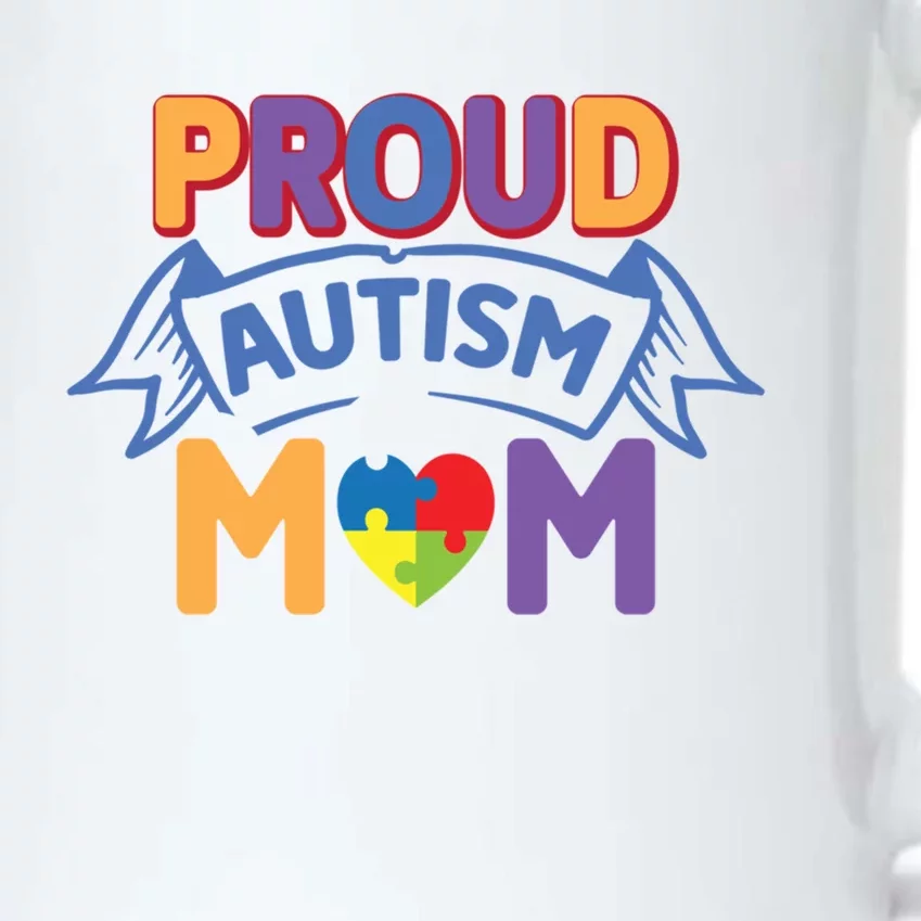 Proud Autism Mom Awareness Gift Black Color Changing Mug