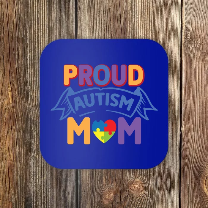 Proud Autism Mom Awareness Gift Coaster