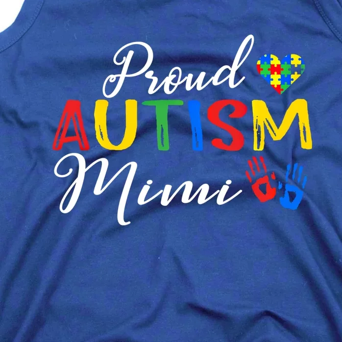 Proud Autism Mimi Autism Awareness Month Autistic Support Gift Tank Top