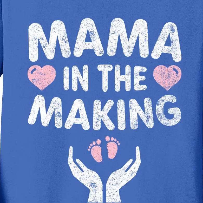 Pregnancy Announcegift Mom To Be Mama In The Making Cute Gift Kids Long Sleeve Shirt