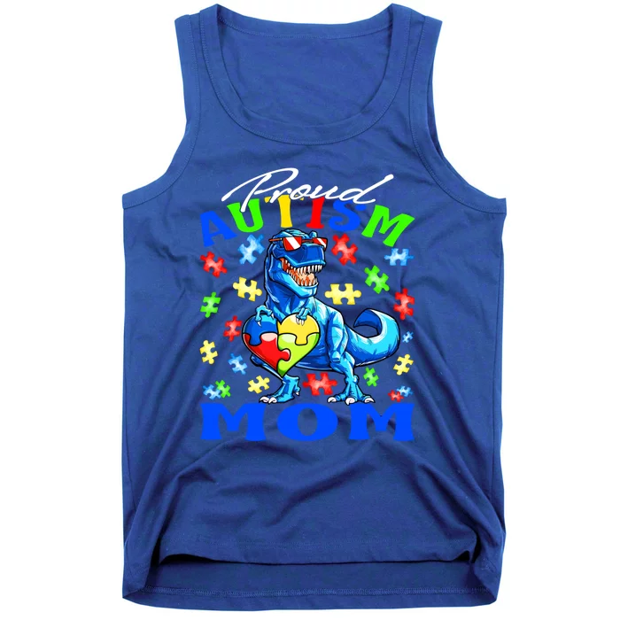 Proud Autism Mom Dinosaur Autism Awareness Gift Tank Top