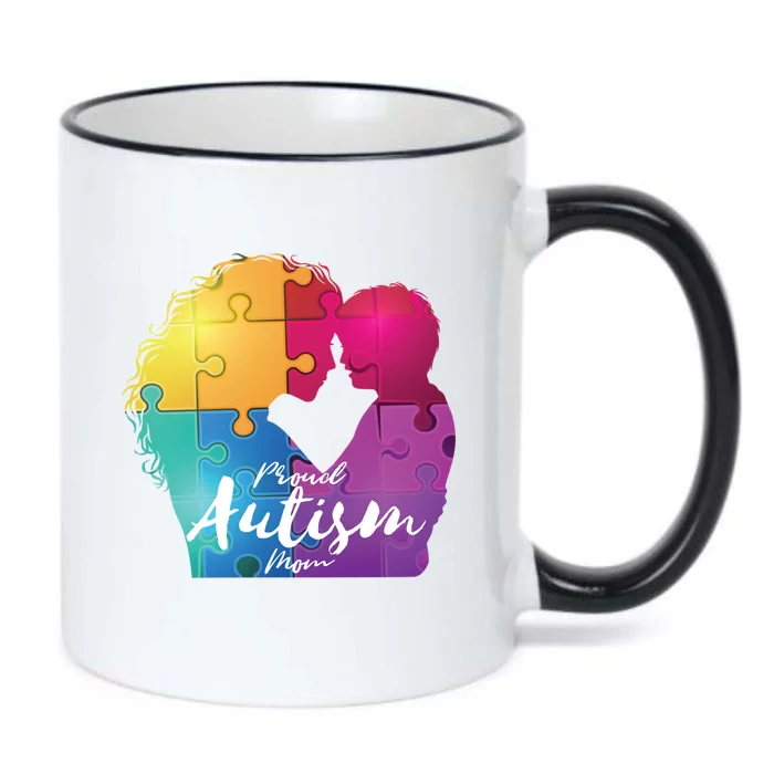 Proud Autism Mom Love Her Cool Gift Black Color Changing Mug