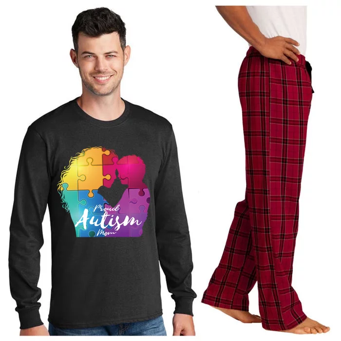 Proud Autism Mom Love Her Cool Gift Long Sleeve Pajama Set