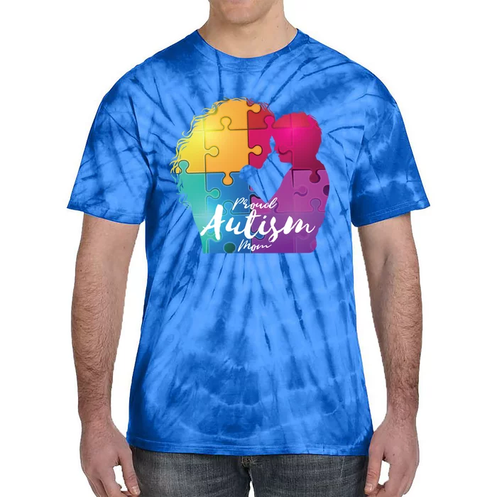 Proud Autism Mom Love Her Cool Gift Tie-Dye T-Shirt