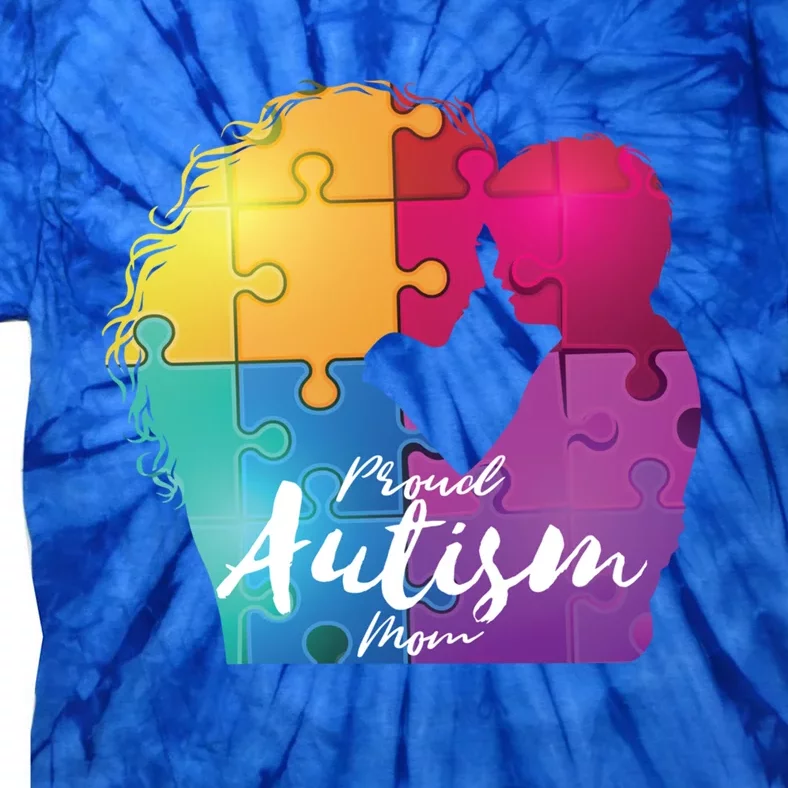 Proud Autism Mom Love Her Cool Gift Tie-Dye T-Shirt