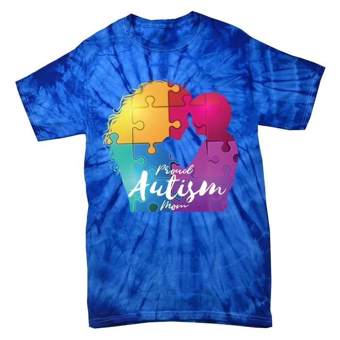 Proud Autism Mom Love Her Cool Gift Tie-Dye T-Shirt