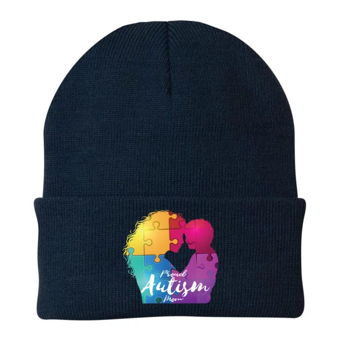 Proud Autism Mom Love Her Cool Gift Knit Cap Winter Beanie